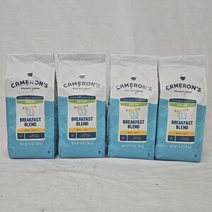 4 PACK Cameron's Decaf Breakfast Blend Coffee Ground Light Roast 40 Oz Total